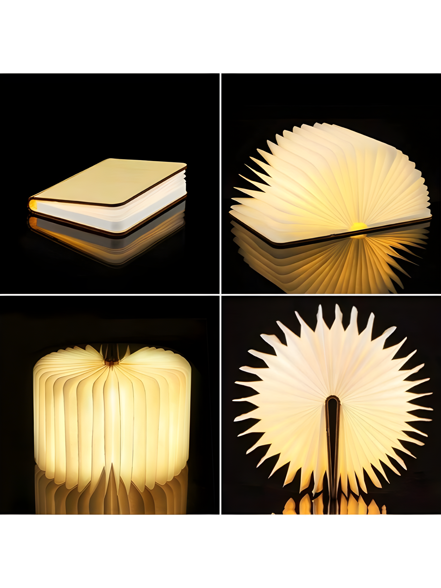 Foldable Wooden Book Lamp