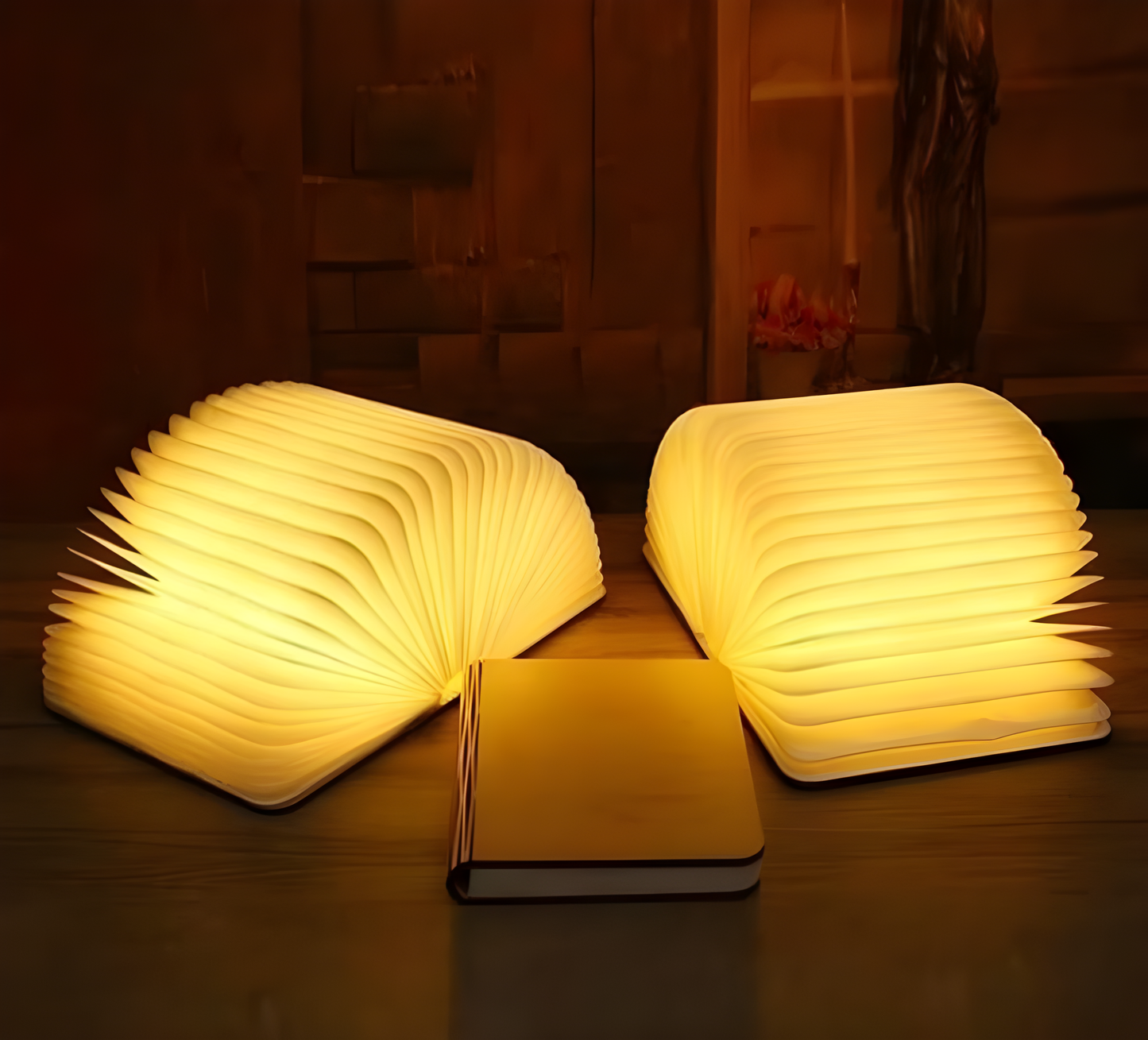 Foldable Wooden Book Lamp