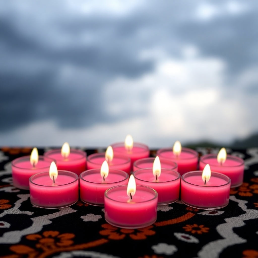 Pink Floating Tealight Candle Set (Pack of 12)