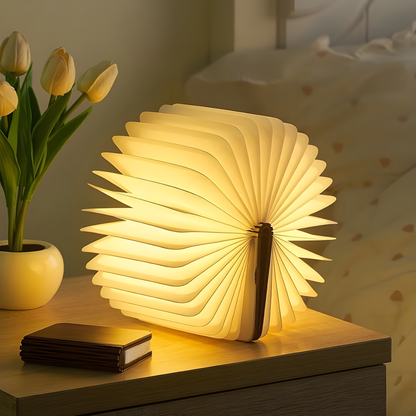 Foldable Wooden Book Lamp