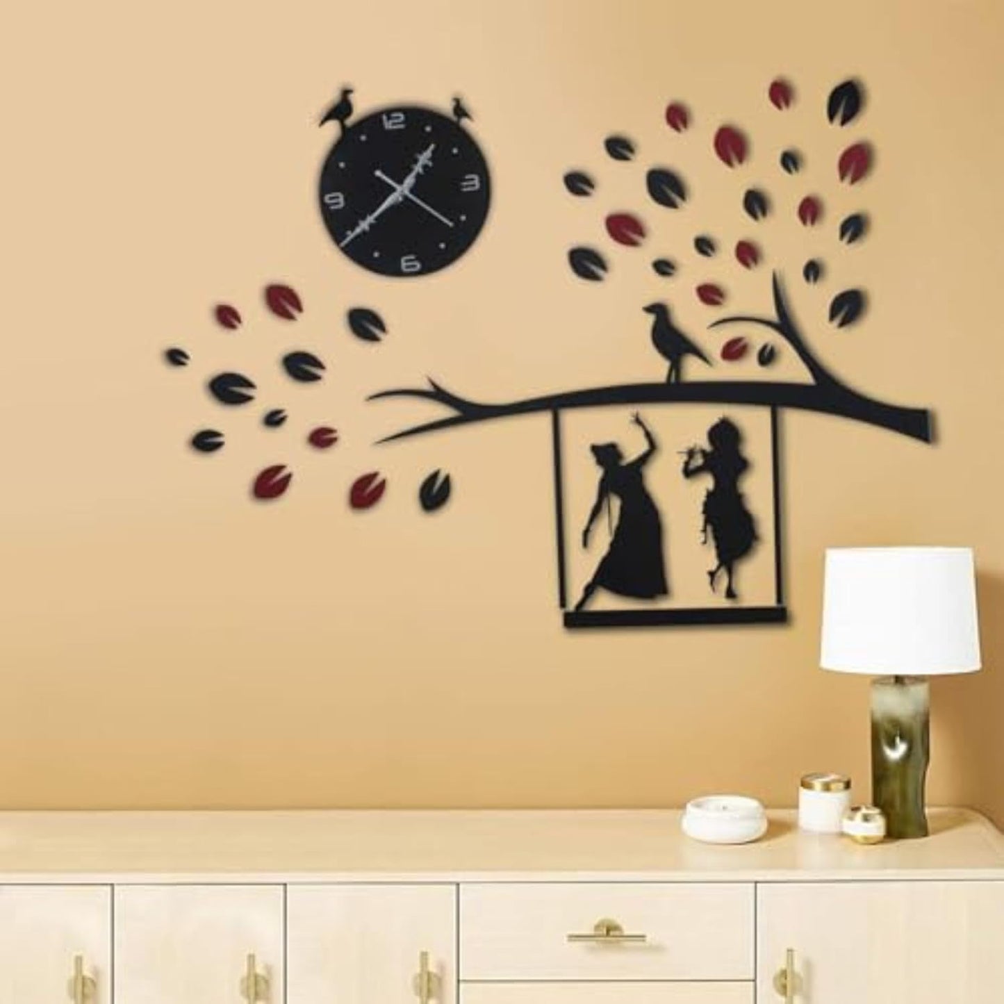 Radhe Krishna Wall Clock