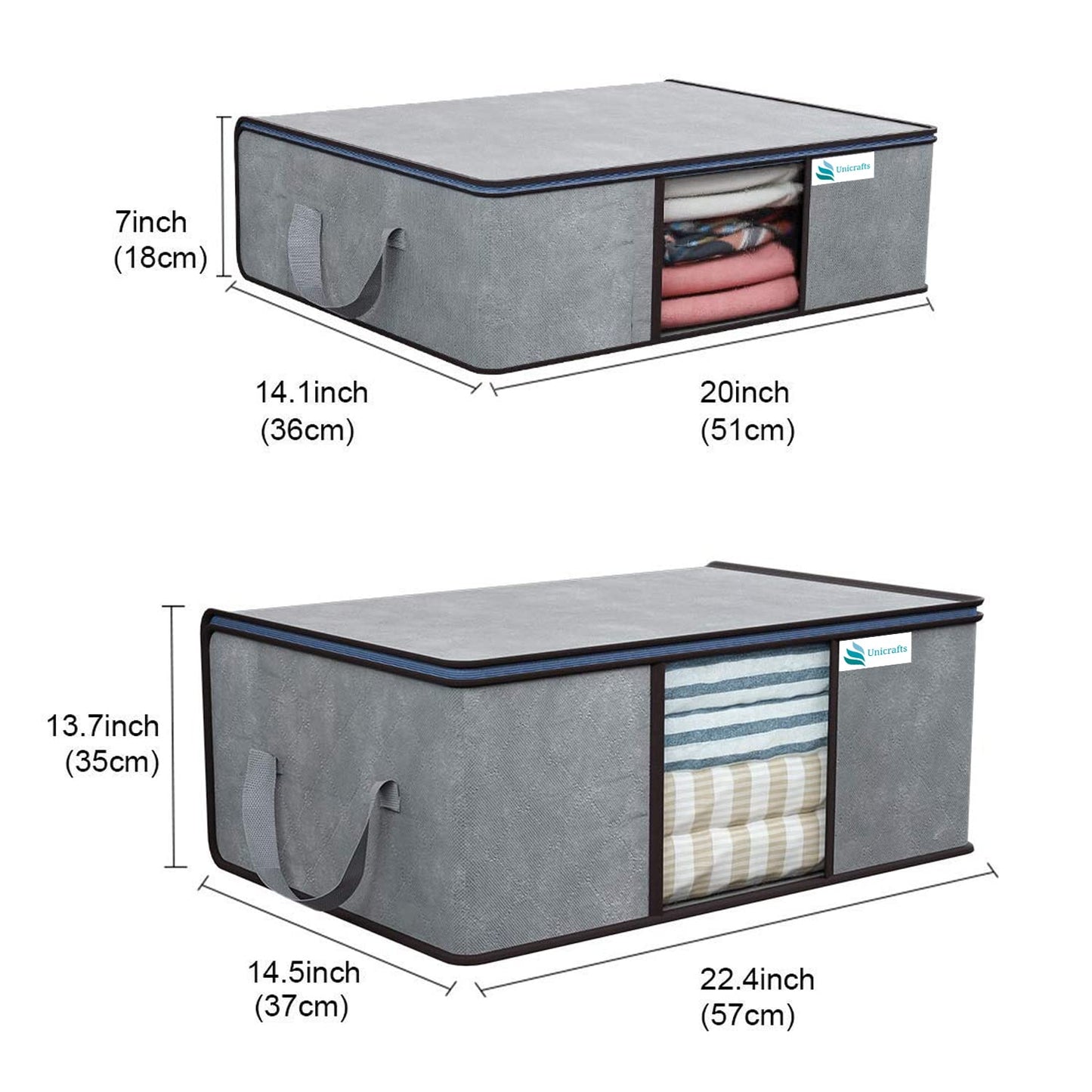 Foldable Clothes Storage Bags (Pack of 3)