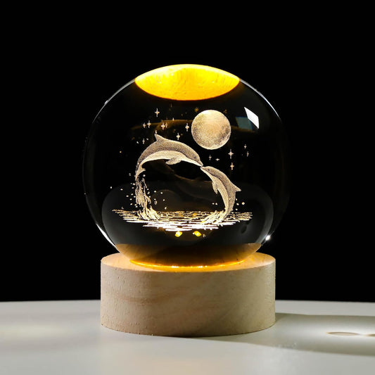 3D Crystal Ball Night Lamp