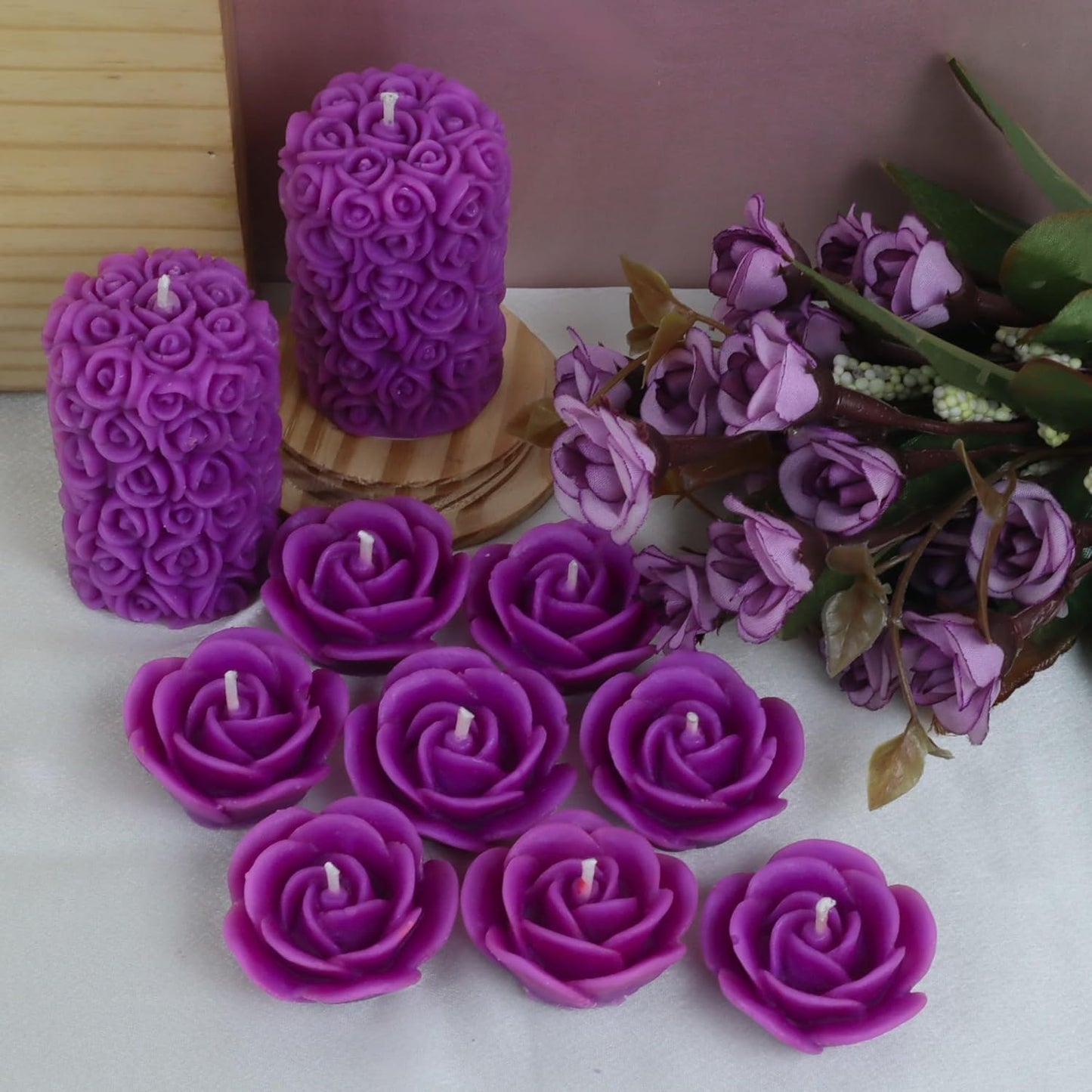 Rose-Themed Scented Candles