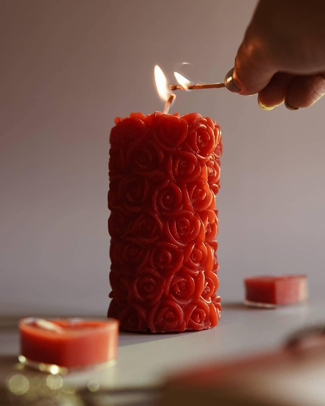 Rose-Themed Scented Candles