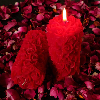 Rose-Themed Scented Candles