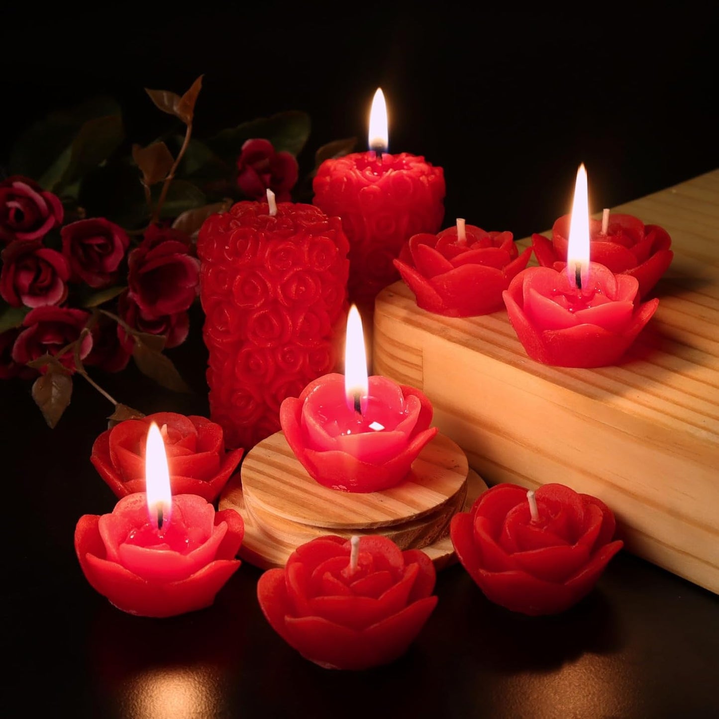 Rose-Themed Scented Candles