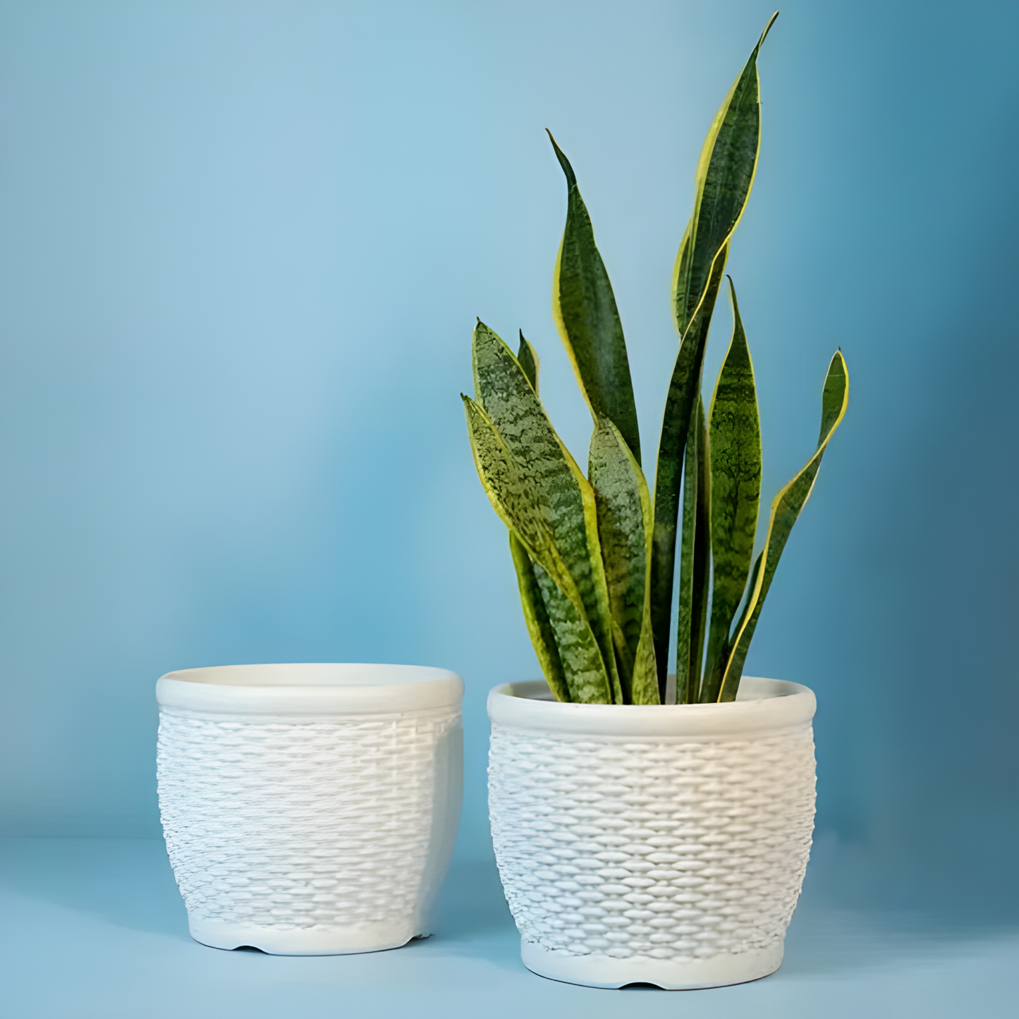 Woven Texture Plastic Planters