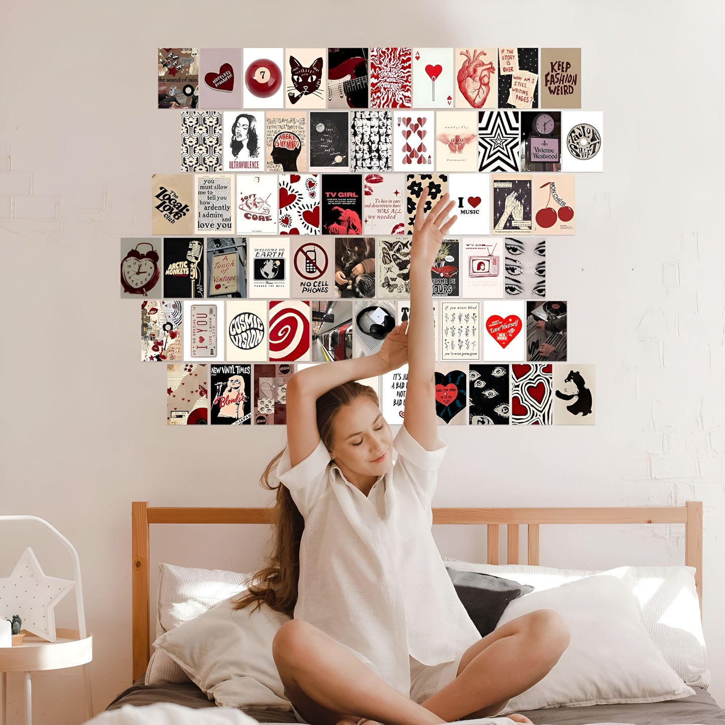 60-Piece Downtown Girl Aesthetic Wall Collage Kit 🎀✨