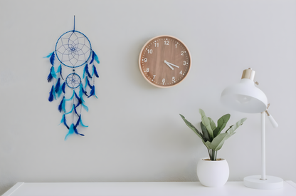 Handmade Dream Catcher (Blue & Light Blue) 🌙✨