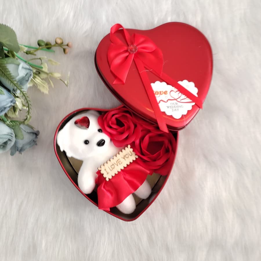 Romantic Red Rose & Teddy Gift Box