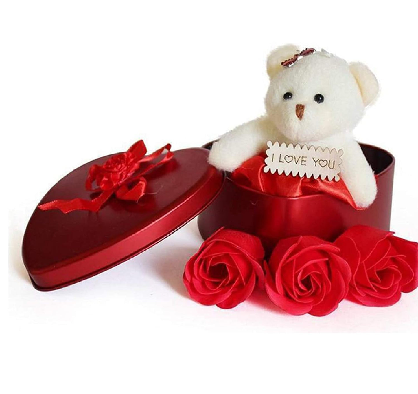 Romantic Red Rose & Teddy Gift Box