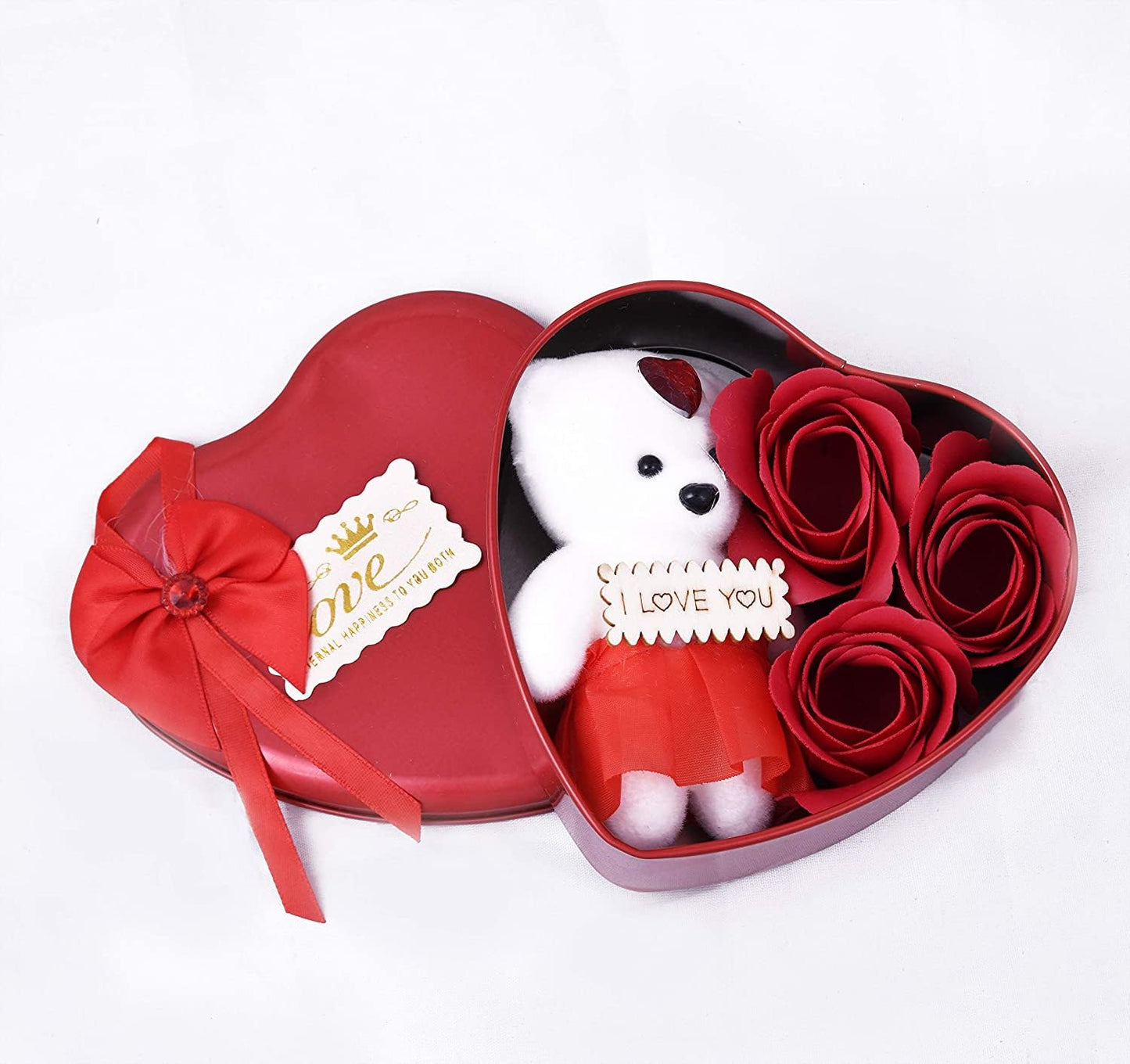 Romantic Red Rose & Teddy Gift Box