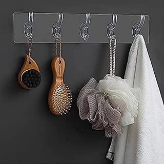 Self-Adhesive Hook Rail Bar with 6 hooks