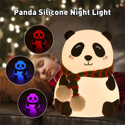 Adorable Panda Silicone Night Light