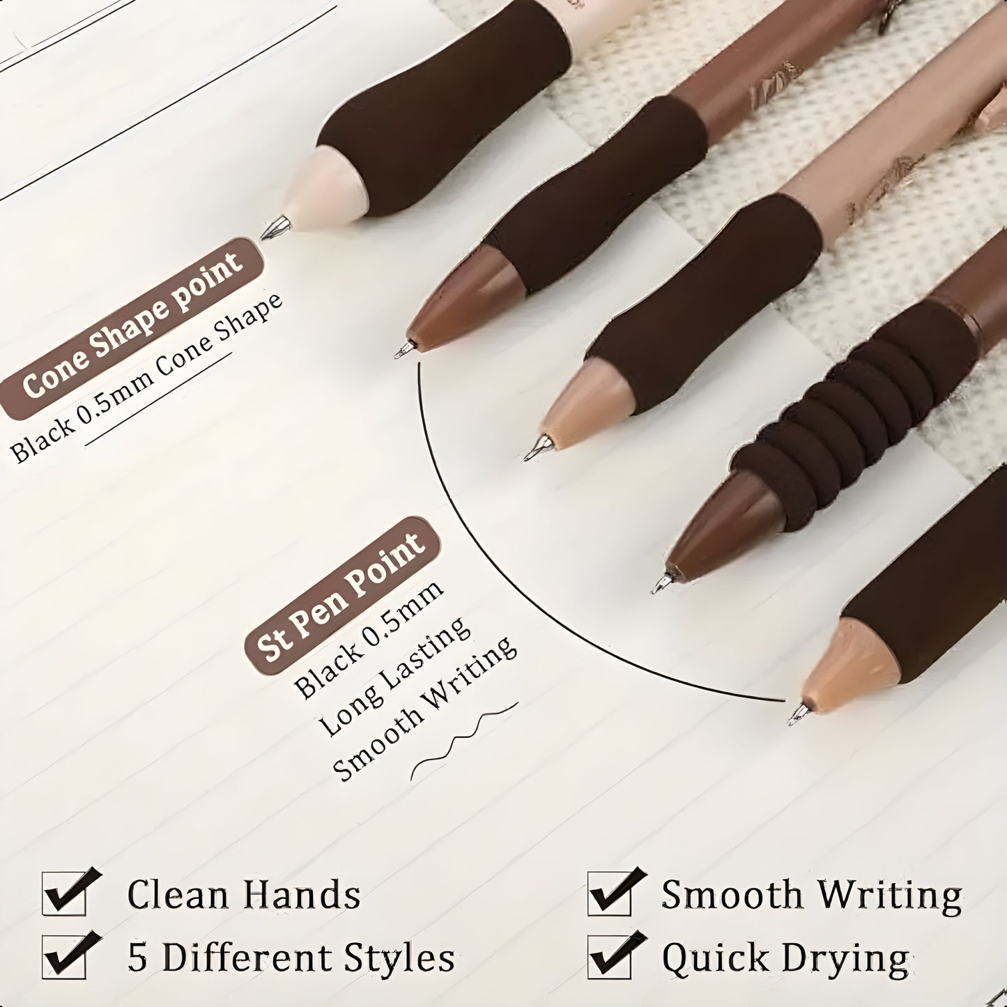 ☕ Coffee-Inspired Gel Pens