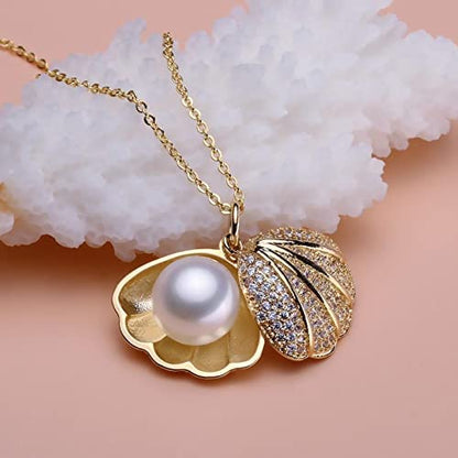 Pearl Shell Gold Necklace