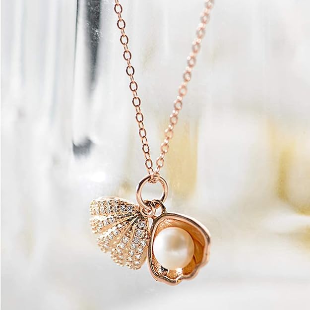 Pearl Shell Gold Necklace