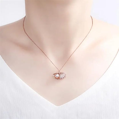 Pearl Shell Gold Necklace