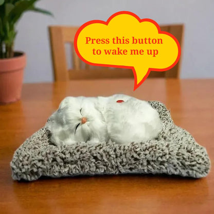 Cute Soft Plush Cat Stuffed Toy - Interactive Sound Simulation