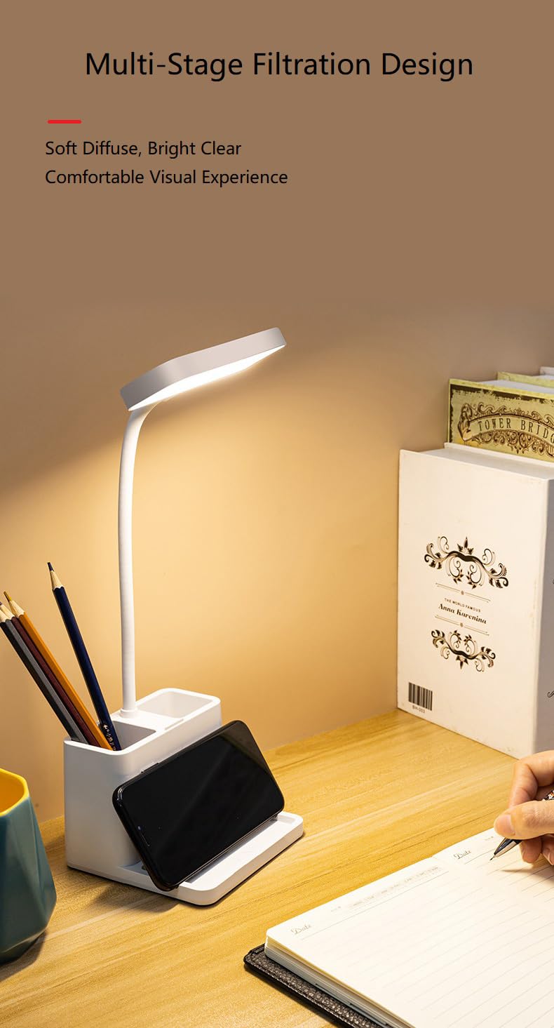 LED Desk Lamp with Mobile & Stationary Holder