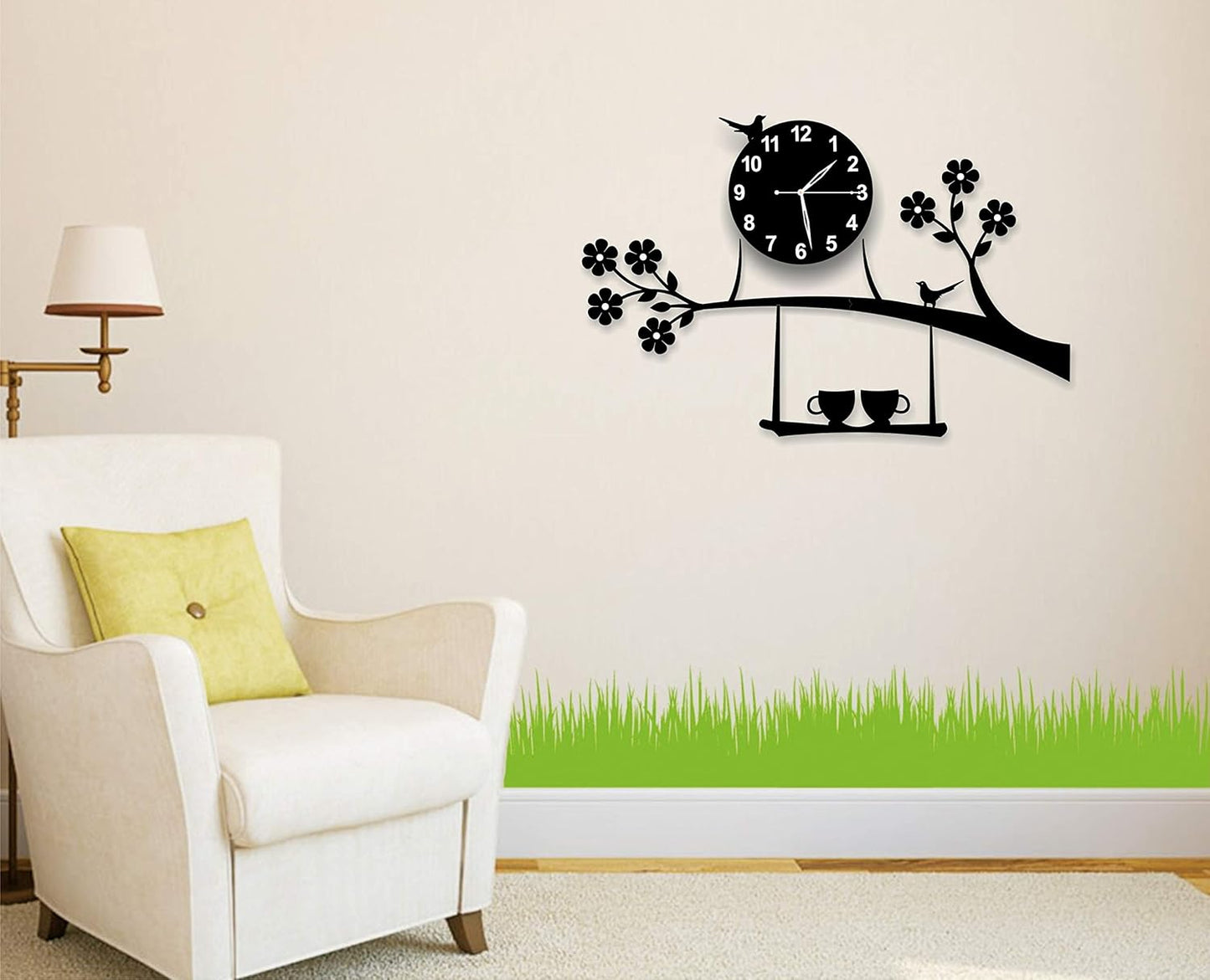 Tree Flower Wall Clock