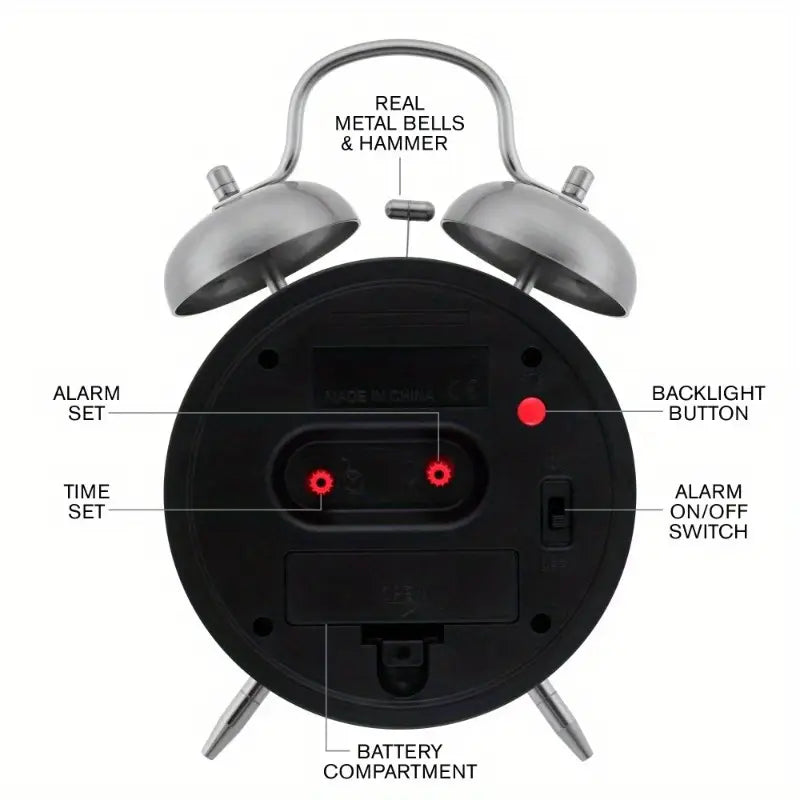 Table Alarm Clock with Night LED Light Display