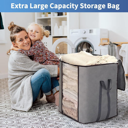 Foldable Clothes Storage Bags (Pack of 4) Extra large